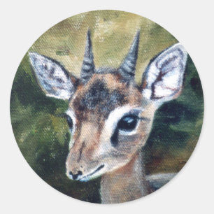 Dikdik zwergartiger Antilopen-Aufkleber Runder Aufkleber