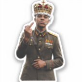 Diktator Mbappe Mittelfinger ,mbappe Diktator Mem Aufkleber (Vorderseite)