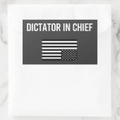 Diktator Rechteckiger Aufkleber (Tasche)