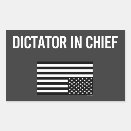 Diktator Rechteckiger Aufkleber (Vorderseite)