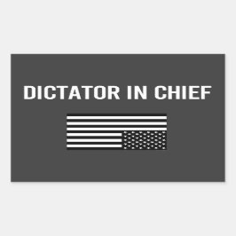 Diktator Rechteckiger Aufkleber