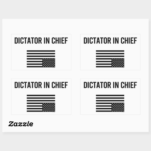 Diktator Rechteckiger Aufkleber (Blatt)