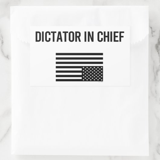 Diktator Rechteckiger Aufkleber (Tasche)