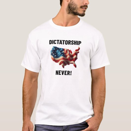 DIKTATUR NIE! T-Shirt (Vorderseite)