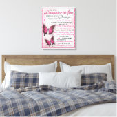 DIL Butterfly Du bist auch meine Tochter im Herzen Leinwanddruck (Insitu (Schlafzimmer))