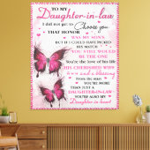 DIL Butterfly Du bist auch meine Tochter im Herzen Leinwanddruck (Insitu (Wohnzimmer))