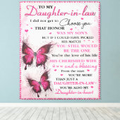 DIL Butterfly Du bist auch meine Tochter im Herzen Leinwanddruck (Insitu (Holzboden))