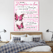DIL Butterfly Du bist auch meine Tochter im Herzen Leinwanddruck (Insitu (Schlafzimmer))