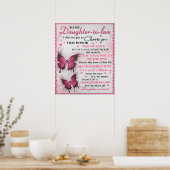 DIL Butterfly Du bist auch meine Tochter im Herzen Poster (Küche)