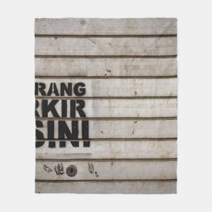 Dilarang parkir desi-Zeichen Fleecedecke