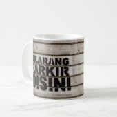 Dilarang parkir desi-Zeichen Kaffeetasse (Vorderseite Links)