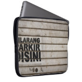 Dilarang parkir desi-Zeichen Laptopschutzhülle (Vorne Rechts)