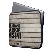 Dilarang parkir desi-Zeichen Laptopschutzhülle (Vorderseite Links)