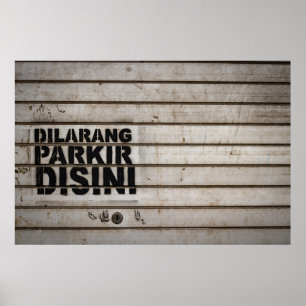 Dilarang parkir desi-Zeichen Poster