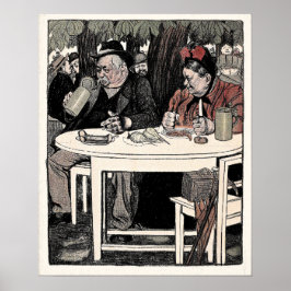 Dilemma - Vintage Deutsche Kunst Druck Poster