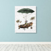 Diligenza und fliegende Kreaturen Leinwanddruck (Insitu (Holzboden))