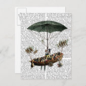 Diligenza und fliegende Kreaturen Postkarte (Vorne/Hinten)