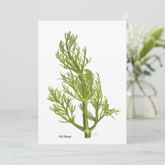 Dill Art Einladung (Stehend Vorderseite)