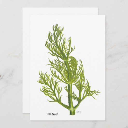 Dill Art Einladung (Vorne/Hinten)