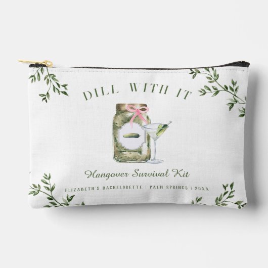 Dill | Bachelorette Hangover Kit Zubehörtasche (Vorderseite)