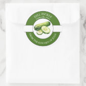 Dill Cucumber-Siegel Runder Aufkleber (Tasche)