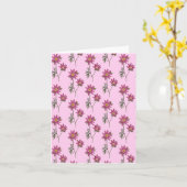 Dill Daisy Greetings Card Pink Pattern Karte (Gelbe Blume)