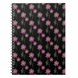 Dill Daisy Notebook Black Pattern Notizblock