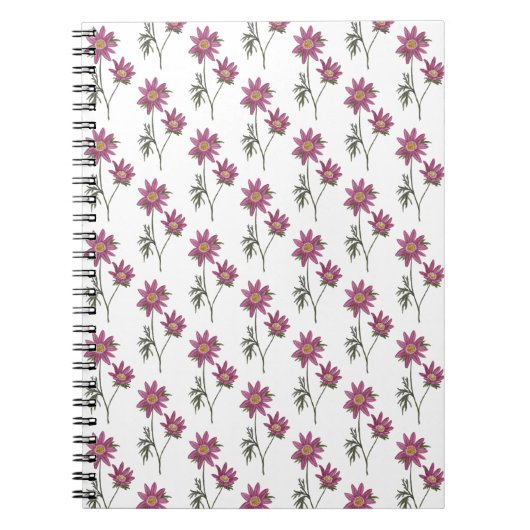 Dill Daisy Notebook White Pattern Notizblock (Vorderseite)