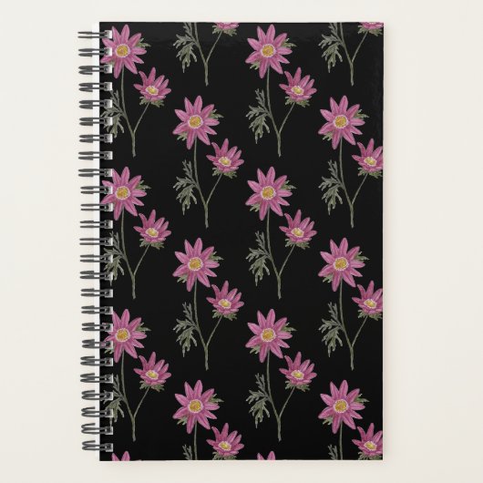 Dill Daisy Planner - Schwarzes Muster Planer (Vorderseite)