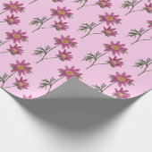 Dill Daisy Wrapping Paper Pink Pattern Geschenkpapier (Ecke)