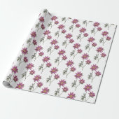 Dill Daisy Wrapping Paper White Pattern Geschenkpapier (Ungerollt)