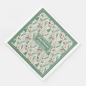 Dill Grün und Gold Luxus Servietten Monogramm Feie (Ecke)