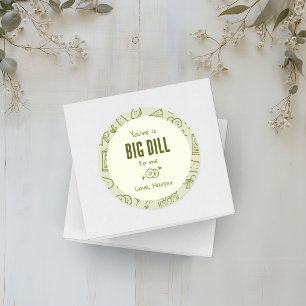 Dill-Gurken-Gunst-Sticker Runder Aufkleber