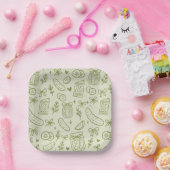Dill-Gurken-Papierteller Pappteller (Party)