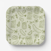 Dill-Gurken-Papierteller Pappteller (Vorderseite)