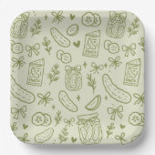 Dill-Gurken-Papierteller Pappteller (Vorderseite)