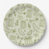 Dill-Gurken-Papierteller Pappteller (Vorderseite)