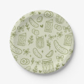 Dill-Gurken-Papierteller Pappteller (Vorderseite)