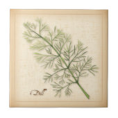 Dill Herb Keramik Tile Fliese (Vorderseite)