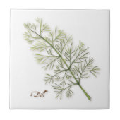 Dill Herb Keramik Tile Fliese (Vorderseite)