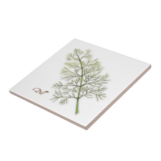 Dill Herb Keramik Tile Fliese (Seite)