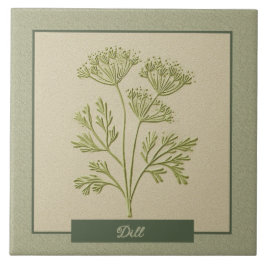 Dill Herb Kitchen Garden Faux Relief Fliese
