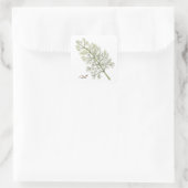 Dill Herb Square Sticker (Tasche)