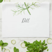 Dill Herb Watercolor Illustration Geschirrtuch (Gefaltet)