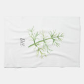 Dill Herb Watercolor Illustration Geschirrtuch (Horizontal)