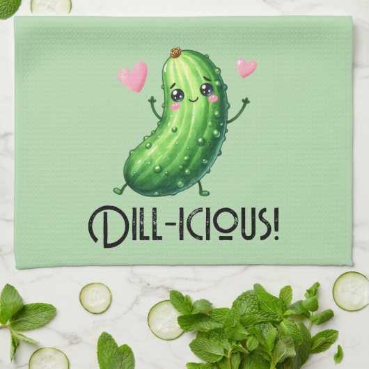 Dill-icious Geschirrtuch (Gefaltet)
