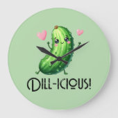 Dill-icious Große Wanduhr (Vorderseite)