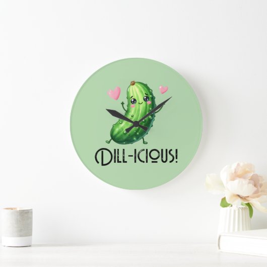 Dill-icious Große Wanduhr (Zuhause)