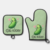 Dill-icious Ofenhandschuh & Topflappen-Set (Vorderseite)