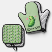 Dill-icious Ofenhandschuh & Topflappen-Set (Vorderseite/Rückseite)